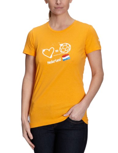 PUMA Damen T-Shirt Love=Football Country, flame orange-holland, L, 653148 04 Preisvergleich