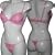Daisy Air Plunge Bra & Thong Set Pink