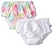 i play. by green sprouts Snap Reusable Swim Diaper (2pk) | No other diaper necessary, UPF 50+ protection,White/White Zinnia,18 Months