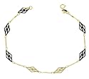 9ct Yellow Gold Flat Diamond Cut 19.5cm Bracelet
