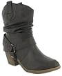 New Ladies/Womens Dark Brown Firetrap Cowboy Boots With Ankle Strap - Dark Brown - UK 5