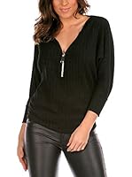 La Belle Parisienne Camiseta Manga Larga Anna (Negro)