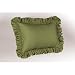Poly/Cotton Ruffled Pillow Sham, Standard, Sage