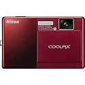 Nikon Coolpix S70 12.1MP Digital Camera with 3.5-inch OLED Touch Screen and 5x Wide Angle Optical Vibration Reduction (VR) Zoom (Red)
