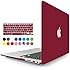 iBenzer - 2 in 1 Soft-Touch Plastic Hard Case Cover & Keyboard Cover for 11 inches Macbook Air 11.6'' (Model: A1370 / A1465), Wine Red MMA11WR+1