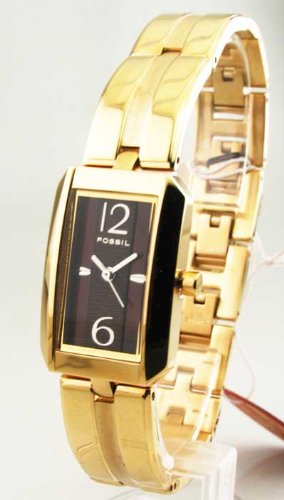 41zdenMPL4L Fossil Womens Dress Black Dial Stainless Steel Watch