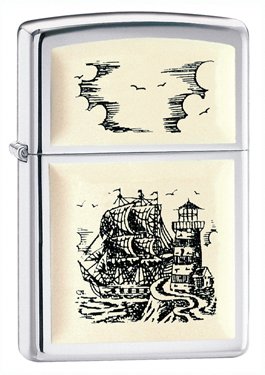 High Polish Chrome, Scrimshaw Ship Emblem