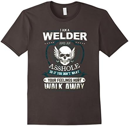 Men's I am a Welder, Badass Welding Gift Young Mens T-Shirt XL Asphalt
