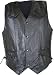 Mens Braided Side Lace Leather Vests - Size : Large