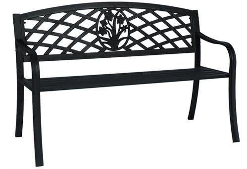 Gartenbank St. James aus verzinktem Metall, schwarz