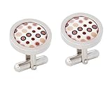 Retro Brown Circle Dome Cufflinks