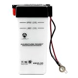 UPG 6N4A-4D - OEM 6N4A-4D - Motorcycle Battery - Conventional Wet Pack - 6 Volt - 4 Ah Capacity - S Terminal