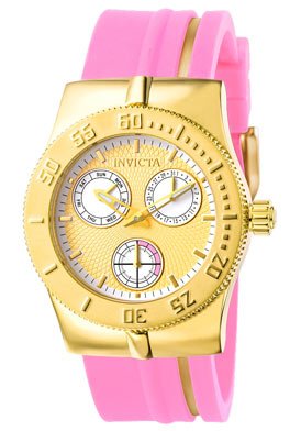 Invicta Women's 5919 Lady Wildflower Collection Gold-Tone Stainless Steel Pink Watch