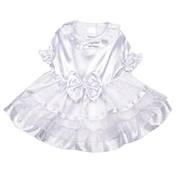 East Side Collection Polyester Yappily Ever After Dog Wedding Dress, Small, 12-Inch, White