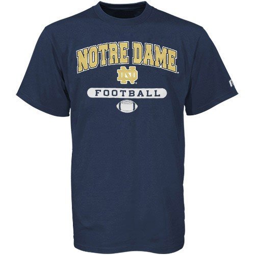 Russell Notre Dame Fighting Irish Navy Blue Football T-shirt (XX-Large)