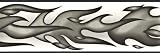 Gray and Black Metallic Flame Wallpaper Border