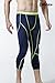 TSLA Men's 3/4 Compression Pants, Running Workout Tights, Cool Dry Capri Athletic Leggings, Yoga Gym Base Layer, Zero Pants Navy, Large