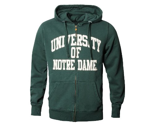 University of Notre Dame Fighting Irish Full-Zip Hooded NCAA Sweatshirt (S)