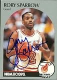 Rory Sparrow Autographed/Hand Signed Basketball card (Miami Heat) 1990 Hoops #170