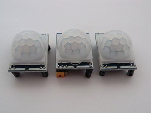 3 of HC-SR501 PIR Motion Detection modules for Raspberry Pi or Arduino. Comes with a GPIO wiring card for Pi by TR Computers