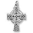 Sterling Silver Antiqued Celtic Cross