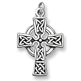 Sterling Silver Antiqued Celtic Cross