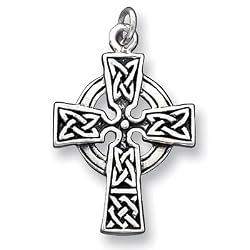 Sterling Silver Antiqued Celtic Cross