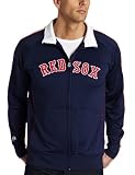 MLB Men's Boston Red Sox Profector Mock Neck Full Zip Raglan Jacket (Athletic Navy/Athletic Red/White, XX-Large)