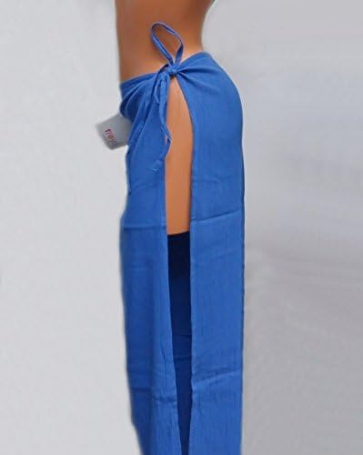 FREYA BY FOOTPRINTS BLUE COTTON STRIPE TIE WRAP PANTS/TROUSERS (S)