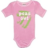 Small Plum(スモールプラム)【オーガニックバンブーレーヨン素材】女の子用ピンクお豆さんpeas out半袖ボディースーツ 6-12months 6ヶ月-12ヶ月用　70cm-80cm ギフト