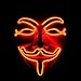 EmazingLights Light Up Adult Guy Fawkes Anonymous Hacker Masks - 3 LED Modes