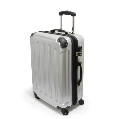 3-tlg. Hartschalen-Kofferset aus Polycarbonat – Trolley Koffer Reisekoffer in SILBER