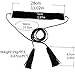 SUNSCSC Punk Gothic Long Black Velvet Chain Necklace Stretch Tattoo Choker Elastic Tassel Necklaces (Black)