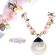 Double Strand Necklace made of Freshwater Cultured Pearls, Crystals and Stones *** Augustina Jewelry Special Design !