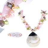 AugustinaJewelry Double Strand Necklace made of Freshwater Cultured Pearls, Crystals and Stones *** AugustinaJewelry Special Design !