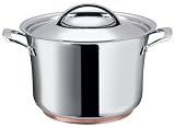 Raymond Blanc by Anolon Stainless Steel Tapered Covered Stockpot, 26 cm, 7.6 Litre