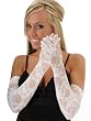 White Stretch Lace Opera Gloves Evening Dress Up Opera Length