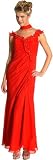 Ruffle Beaded Formal Prom Dress