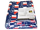 Lone Star TEXAS Table Cover Lg 54x90 Tablecloth Cotton Surface with WATERPROOF LINING UNDERSIDE Christmas Tailgating and Kitchen Gift Ideas Top Rated QUALITY Kitchen D���cor OFFICIAL NCAA MERCHANDISE