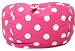 Comfort Research Classic Bean Bag Chair, Candy Pink Polka Dot