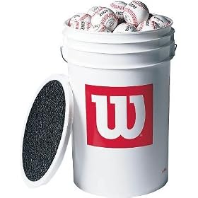 Baseball - Wilson 6 Gallon Empty Ball Bucket by 