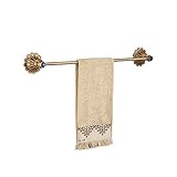 Rozin アンティーク真鍮 バスルーム用 タオル掛け 一段階 ブルークリスタル タオル ホルダー ラック