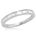 14k White Gold Channel Set Baguette Diamond Band (1/4 cttw, I-J Color, I2-I3 Clarity)