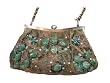10080 Beaded Handmade Hobo Bag purse Olive Green