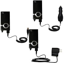 Deluxe Kit for the Pure Digital Flip Video Mino includes a USB cable with Car and Wall Charger - Gomadic Brand w/ TipExchange Technology