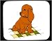 beagle39 - Decorated Mouse Pad with dog sitting brown beagle