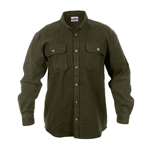 Rothco Heavy Weight Flannel Shirt, Olive Drab, 2X/3X/4X/XX-Large