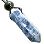 Lucky Crystal Point Pendant Necklace in Sodalite Gemstone