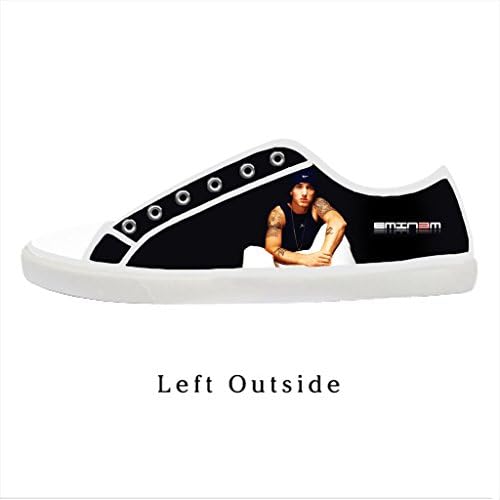 Halocow custom Eminem Men's Canvas Shoes Fashion Shoes Low top White US12