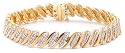 9ct Yellow Gold AMB218371 Ladies 1.50ct Diamond Bracelet